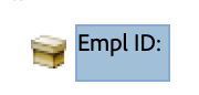 A bare text tag in Adobe Acrobat. An icon of a cardboard box preceding some text.