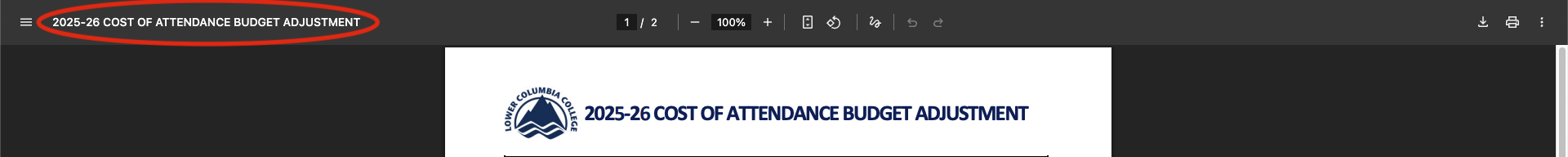 Google Chrome's PDF viewer with the document showing at the top left of the window.