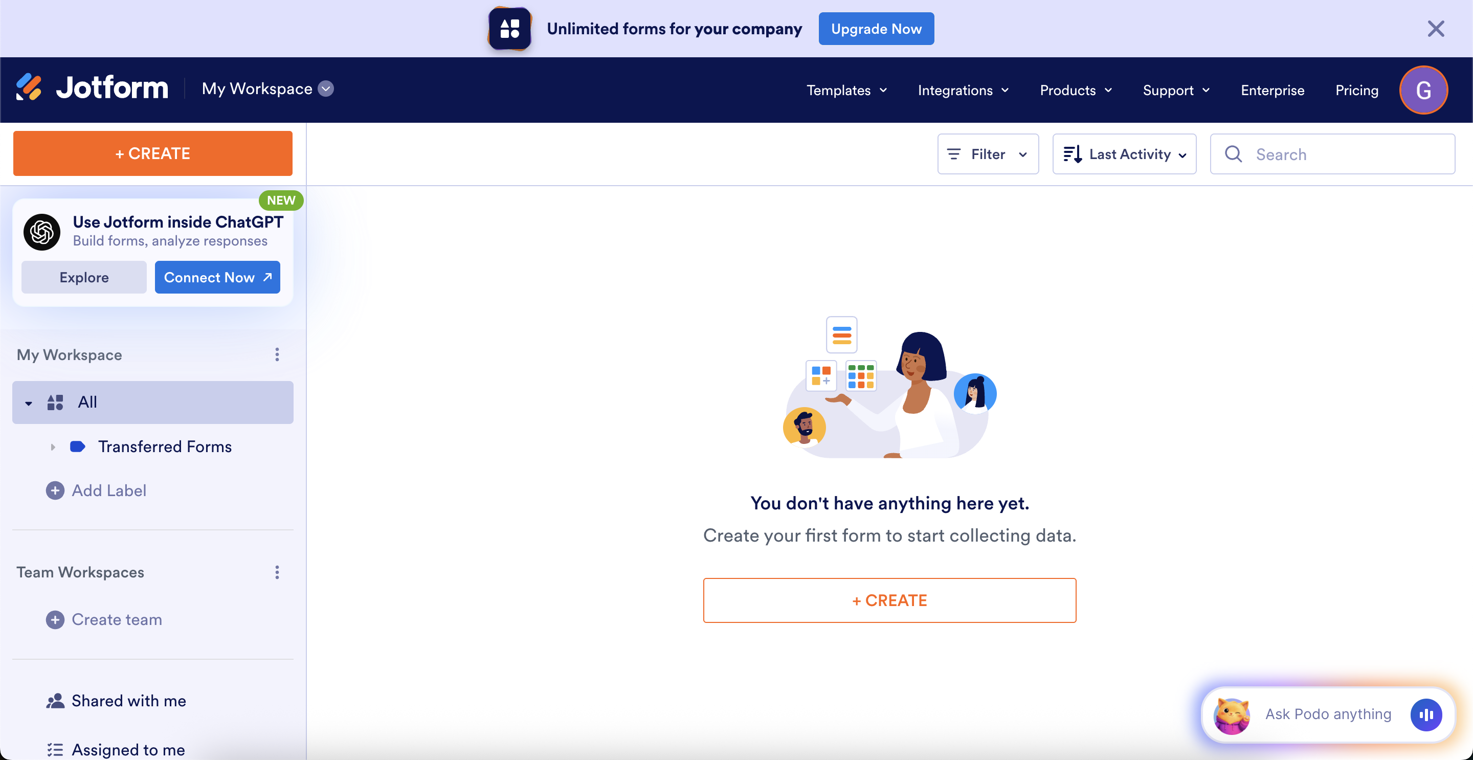 Jotform.com homepage